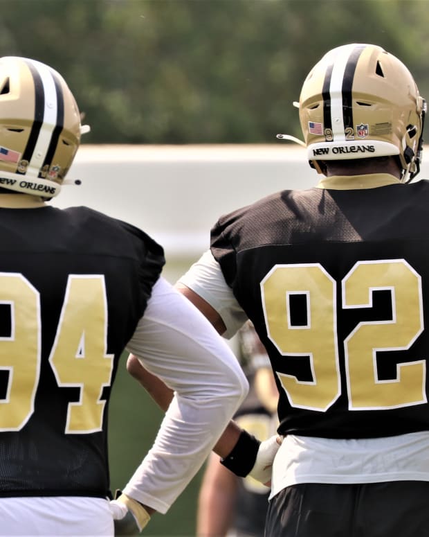 Saints defensive ends Cameron Jordan and Marcus Davenport